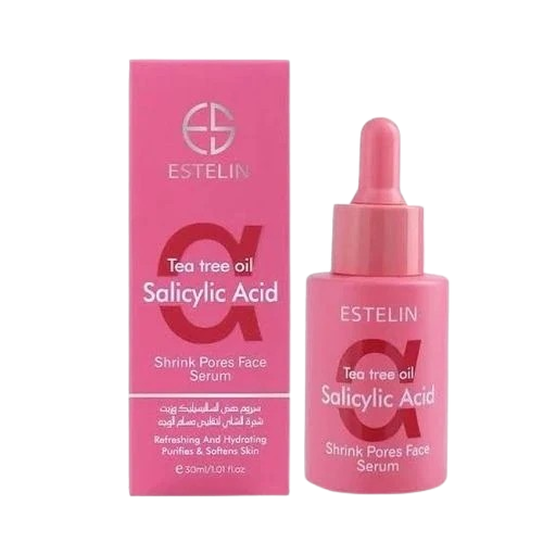 Estelin Tea Tree Oil Salicylic Acid Shrink Pores Face Serum 30ml bottle